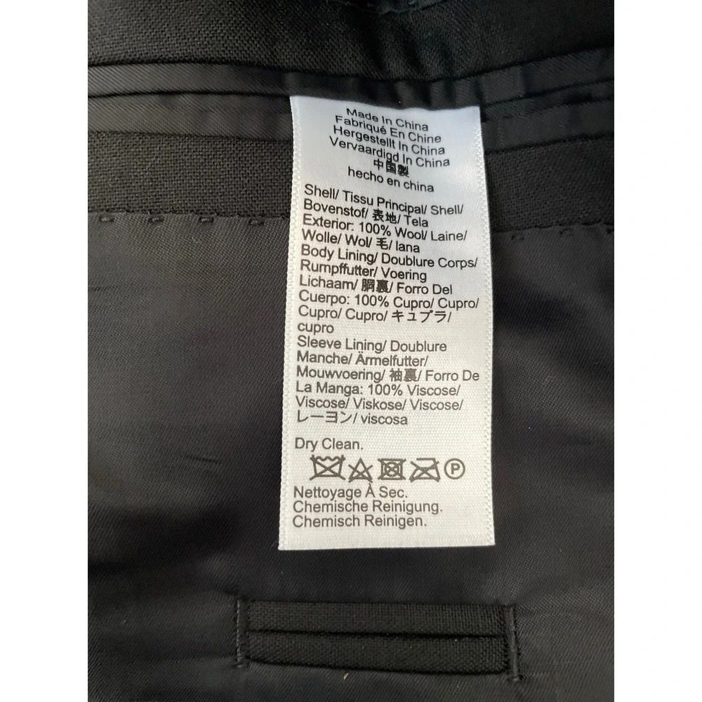 J. Crew Black Ludlow Modern slim-fit suit jacket in Italian wool 38S NEW